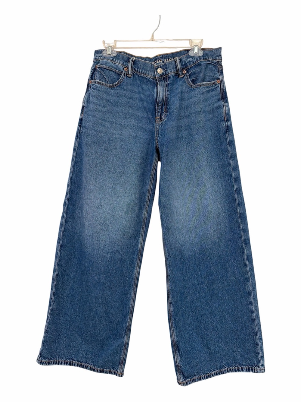 American Eagle Outfitters Ultra Wide Leg Low-Rise Jeans - Blue